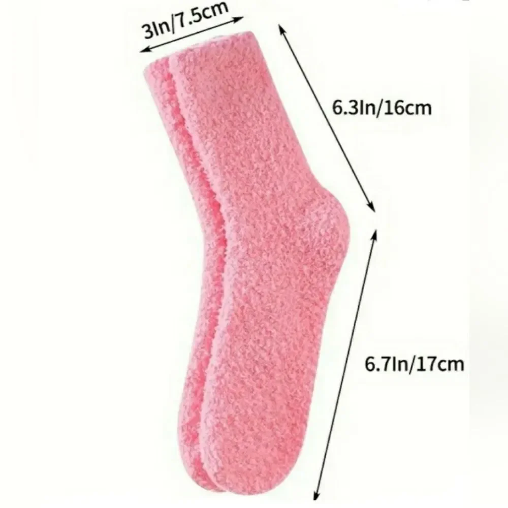 5 Pair Women's Winter Fuzzy Socks Cozy Fluffy Warm Slipper Socks Sleep Socks